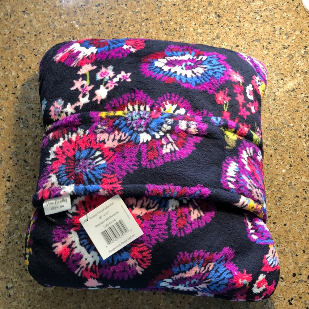 COPY - Vera Bradley fleece, travel blanket